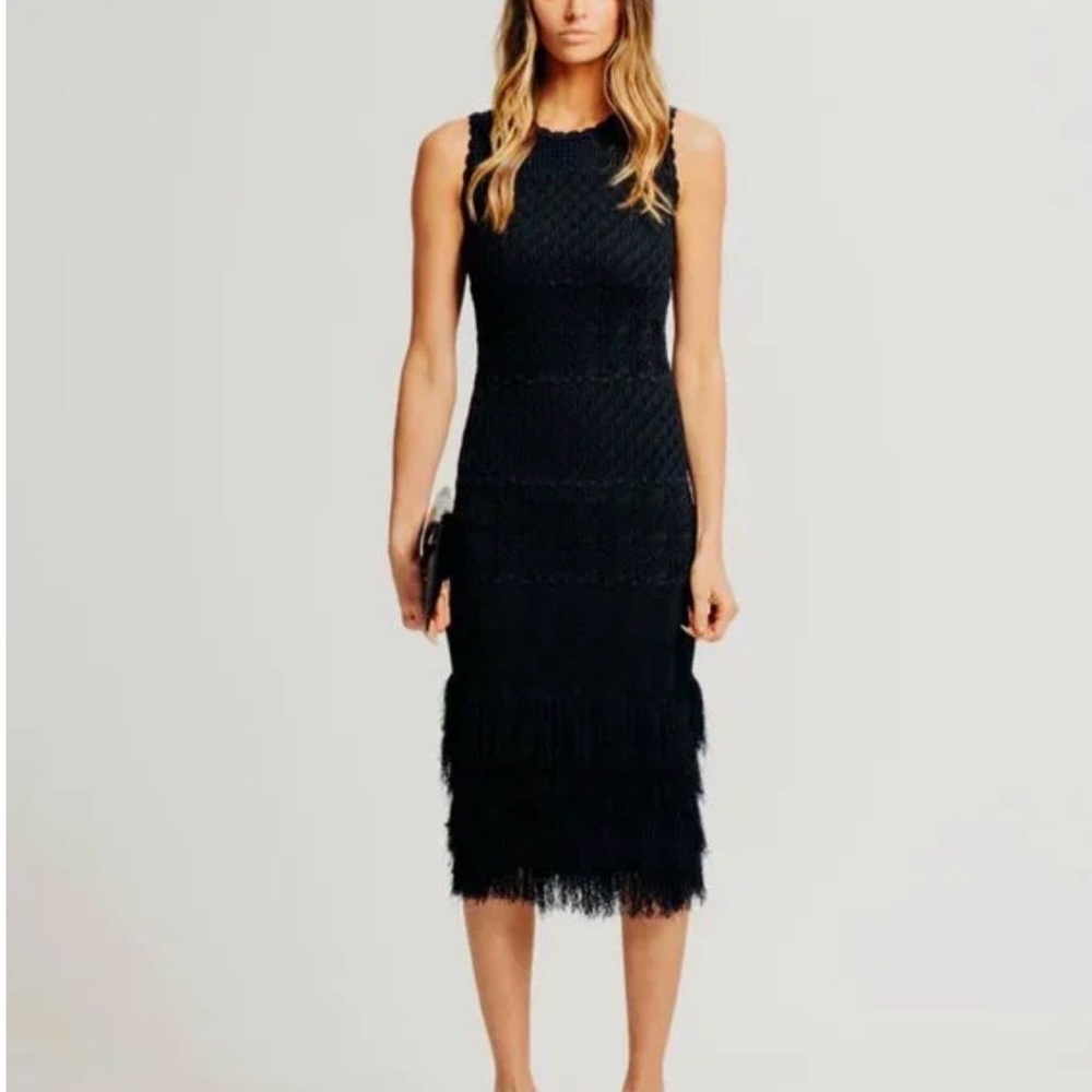Ronny Kobo Collection Black Midi Dress